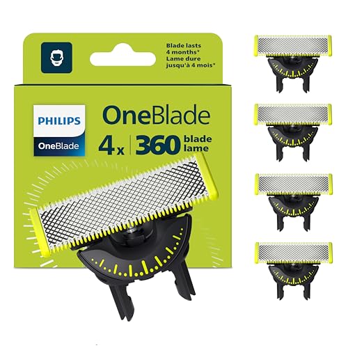 Philips OneBlade 360 Lame di Ricambio per Rasoi Elettrici, 4 Pezzi