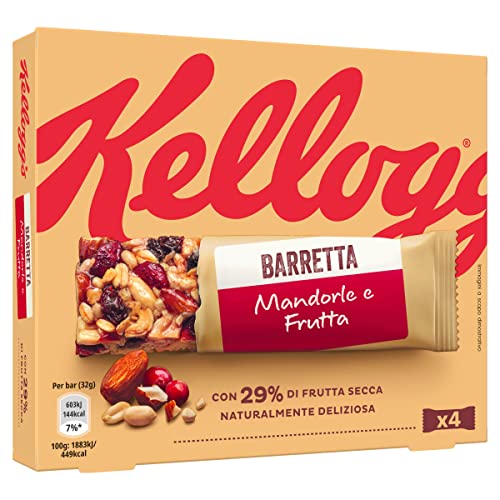 Kellogg's Barretta Mandorle e Frutta, 4 Barrette