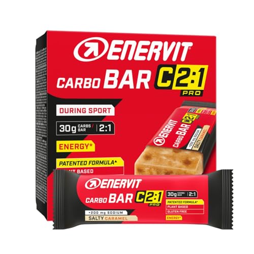 Enervit Carbo Bar C2:1PRO Salty Caramel, 12 barrette da 45g