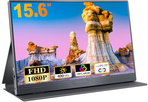 CUIUIC Monitor Portatile, 15.6'' IPS FHD 1920x1080 con HDR