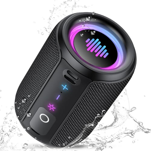 Cassa Bluetooth Portatile 15W, Altoparlante Bluetooth 5.4, Luci LED, TWS, IPX7