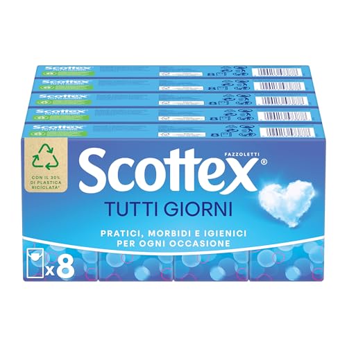 Scottex Tutti i Giorni Fazzoletti di carta, 80 Pezzi (10x8)