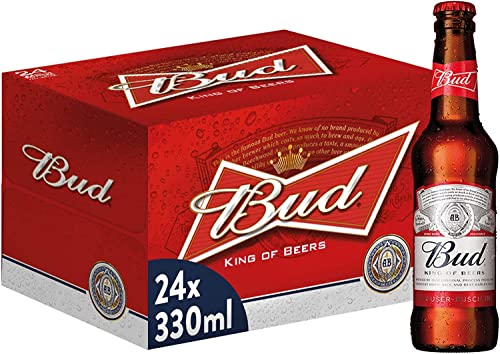 Bud Birra Lager Americana, 24 Bottiglie da 33cl