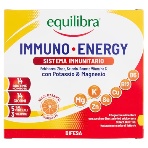 Equilibra Integratore Immuno Energy con Vitamine e Sali Minerali, 14 Bustine