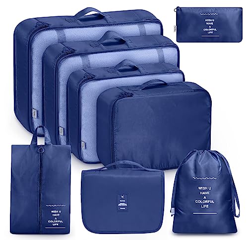 MURISE 8 Pezzi Packing Cubes Organizer Valigia