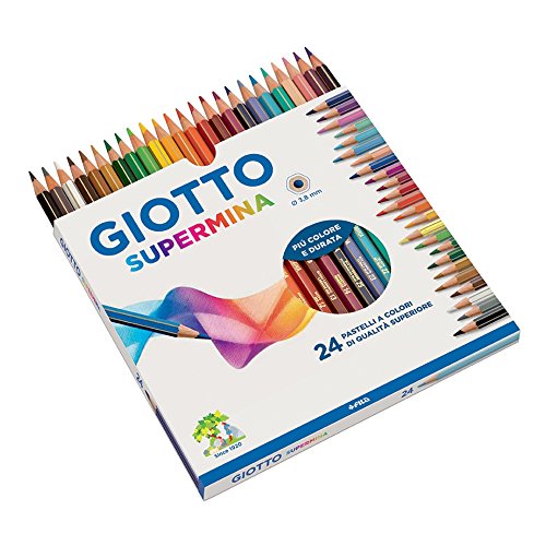 GIOTTO Supermina Astuccio 24 Matite Pastello Colorate 3.8mm