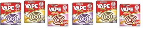 Vape Spirali Profumate Assortite Insetticida Contro Zanzare, Confezione da 6