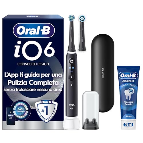 Oral-B iO 6 Spazzolino Elettrico Ricaricabile con Testine di Ricambio