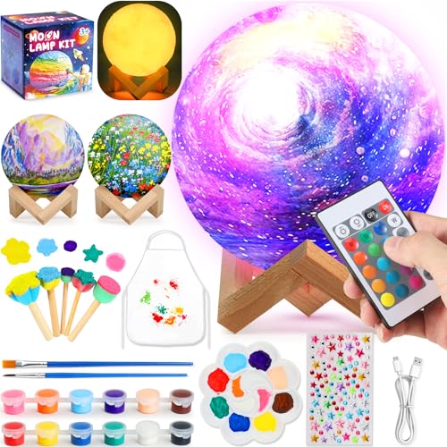 Pourbibi Lampada Luna Fai da Te, Giochi Creativi Bambina 6-12 Anni