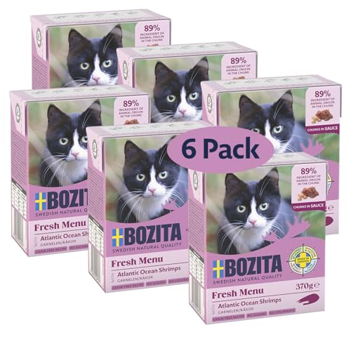 Bozita Tetra cibo umido con gamberetti in salsa, 6 x 370 g