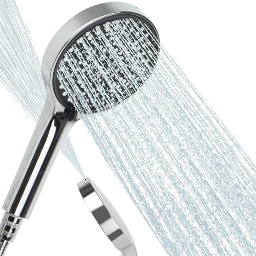 AIXMEET Soffione Doccia Risparmio Acqua 125mm con 6 Modalità Regolabili
