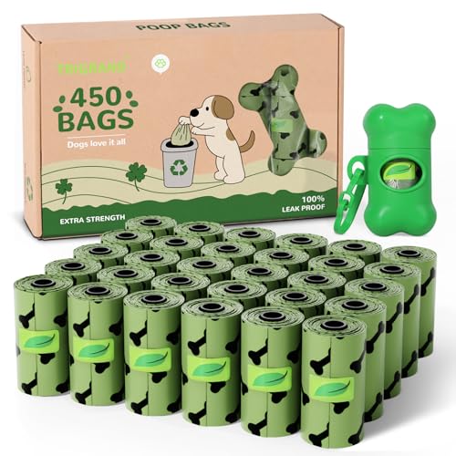 Sacchetti Cane Cacca Biodegradabili con Dispenser, 450 Sacchetti alla Lavanda