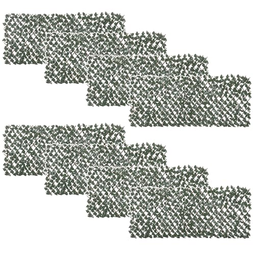 Outsunny Siepe Artificiale Estensibile 8 Pezzi 200x100 cm