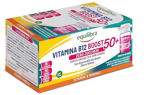Equilibra Vitamina B12 Alto Dosata 50+, Integratore 15 Flaconcini