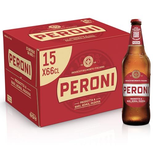 Peroni Birra Lager Italiana, Cassa da 15 Bottiglie da 66 cl