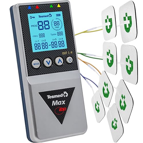 TESMED Max 830 Elettrostimolatore Muscolare Professionale TENS/EMS 4 Canali