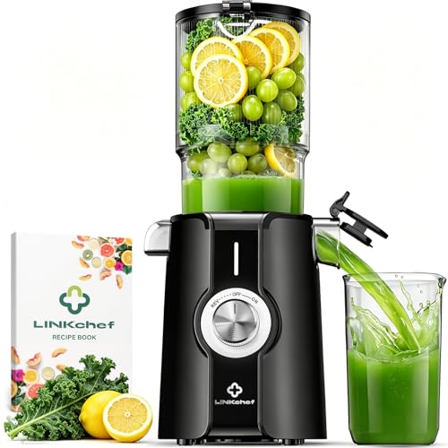 LINKChef Estrattore Frutta e Verdura 115mm 1.2L Nero