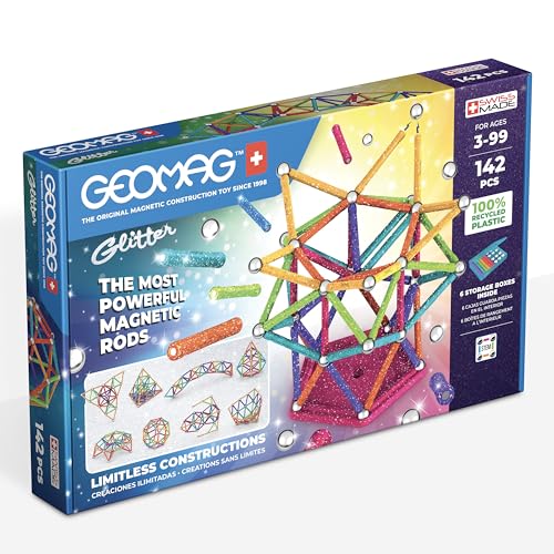 Geomag Glitter Recycled Costruzioni Magnetiche 142 Pezzi