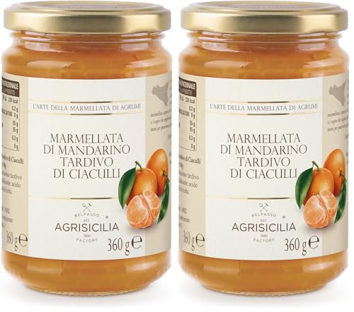 Agrisicilia Marmellata di Mandarino Tardivo di Ciaculli, 360g (Confezione da 2)