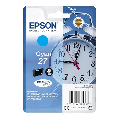 Epson 27 Serie Sveglia Cartuccia Originale DURABrite Ultra Ciano