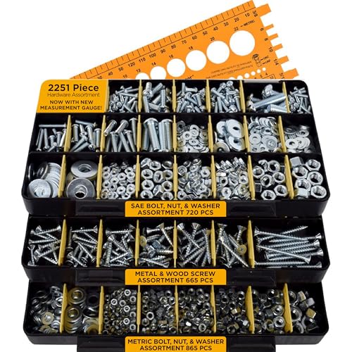 Jackson Palmer Assortimento Ferro 1.700 Pezzi Viti Dadi Bulloni Rondelle 3 Scatole