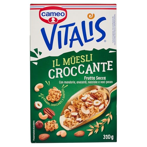 Cameo Vitalis Muesli Croccante Frutta Secca con Fiocchi Integrali di Avena, 310 g