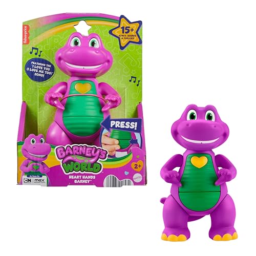 Barney Fisher-Price Mondo Mani a Cuore, personaggio musicale 14+ cm