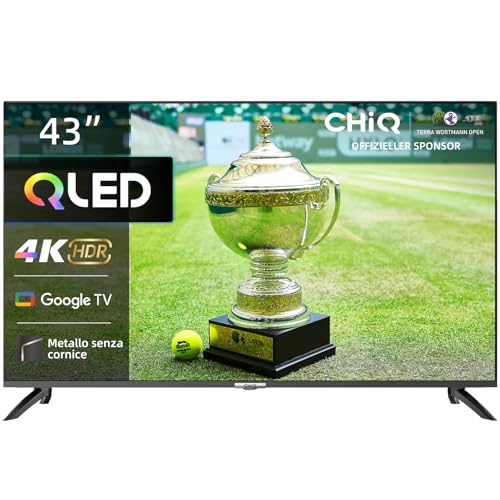 CHiQ Smart TV QLED 43 pollici 4K UHD HDR Google TV