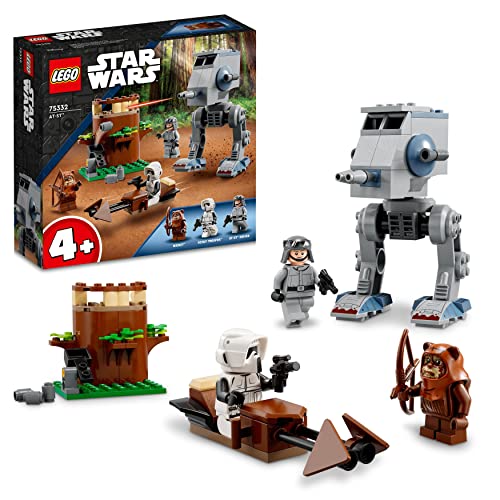 LEGO Star Wars AT-ST Modellino da Costruire per Bambini 4+ con Minifigure Wicket Ewok e Scout Trooper