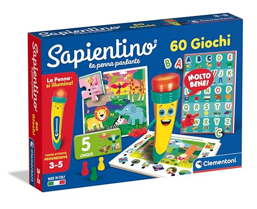 Clementoni Sapientino La Penna Parlante 60 Giochi Educativi per Bambini 3-5 Anni