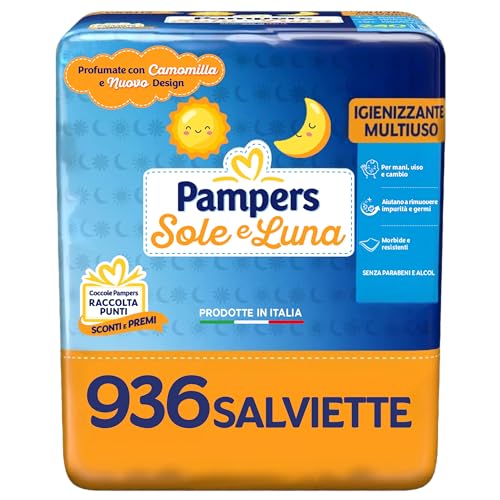 Pampers Salviette Sole e Luna Profumate, 936 pezzi
