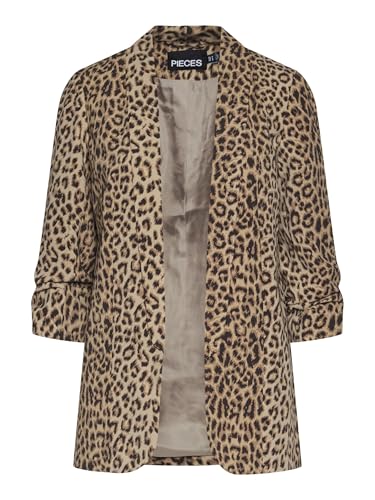 Pieces Blazer da Donna Naturale/AOP: Leo