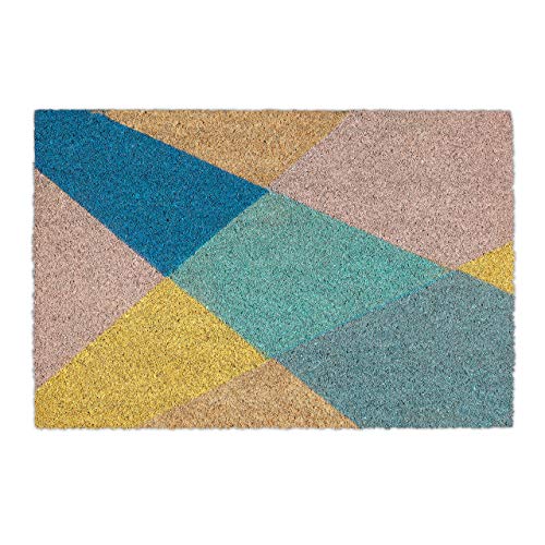 Relaxdays Zerbino Fibra di Cocco Geometrico 60x40 cm