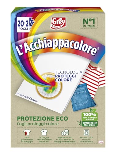 L'Acchiappacolore Fogli Cattura Colore per Lavatrice, 22 Fogli