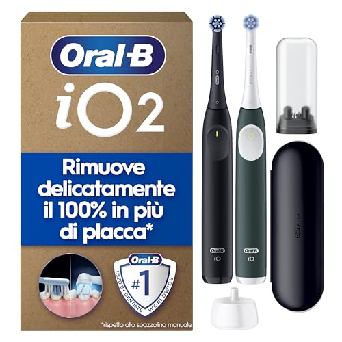 Oral-B iO 2 DUO Spazzolino Elettrico con 2 Testine e Custodia