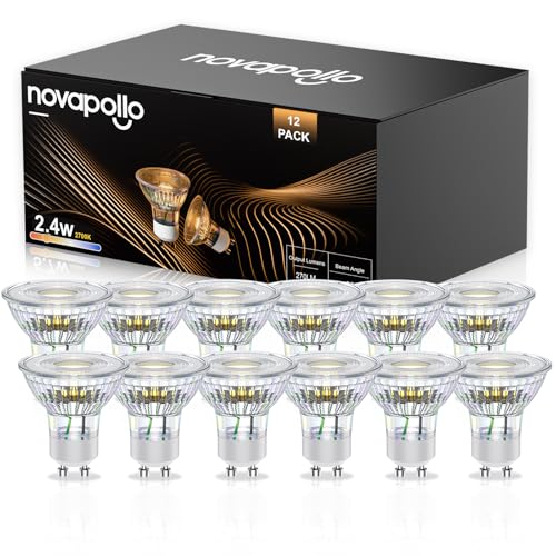 Lampadine LED GU10 Novapollo 2.4W Luce Calda, 12 pezzi