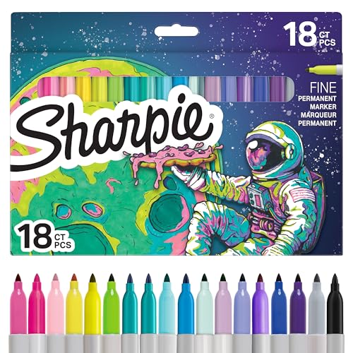 Sharpie Pennarelli Permanenti Punta Fine Edizione Limitata, Confezione da 18