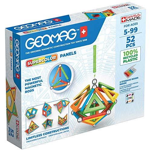 Geomag - Supercolor Costruzioni Magnetiche per Bambini, Giocattolo Magnetico Linea Green 100% Plastica Riciclata