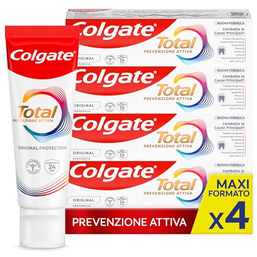 Colgate Total Original Dentifricio Antibatterico 4x100ml