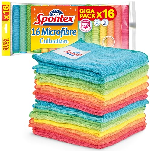 Spontex Panni in microfibra 30x30cm, 16 pezzi