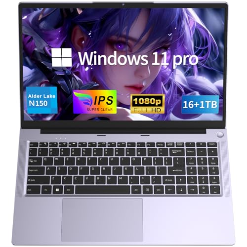 NAIKLULU Computer Portatile 2026 15.6 Pollici, N150, 16GB RAM 1TB SSD
