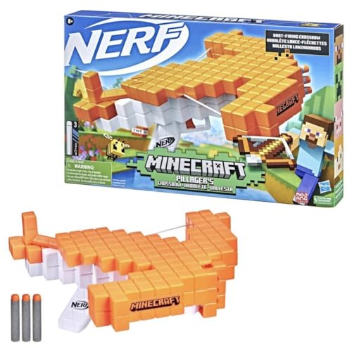 Nerf Minecraft Balestra Pillager's Crossbow con 3 Dardi