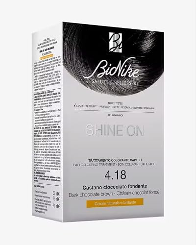 Bionike Shine On - Trattamento Colorante Capelli, Kit Tinta per Cute Sensibile Senza Ammoniaca, Azione Nutriente e Protettiva, Dona un Colore Naturale e Brillante, Copre i Capelli Bianchi