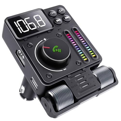 GizmoVine Adattatore Bluetooth Auto FM con PD 30W