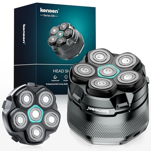 kensen Kit Rasoio Testa Calva 6D Fluttuante Impermeabile Cordless