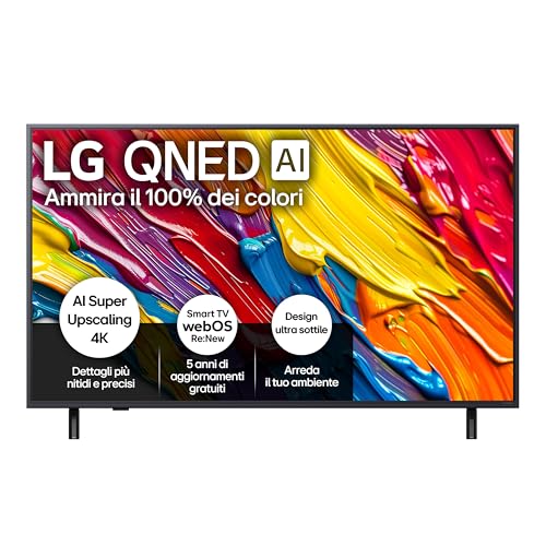 LG QNED AI QNED84 Smart TV 4K 50 pollici, Processore α7 Gen8
