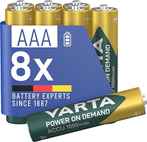 VARTA Power on Demand Pile Ricaricabili AA 2100 mAh Ni-Mh, Confezione da 8