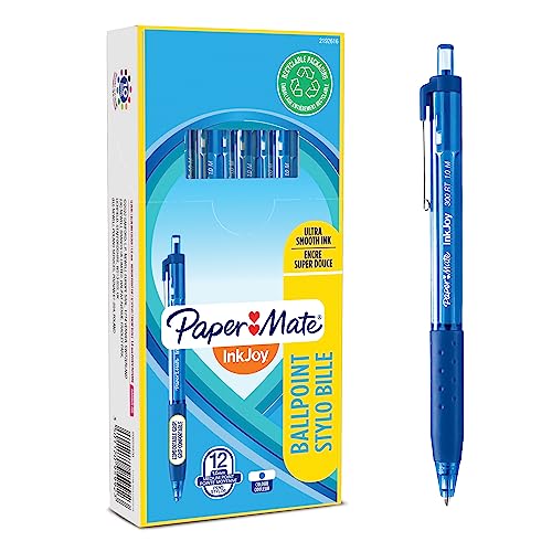 Papermate InkJoy 300RT Penna a Sfera a Scatto, Punta Media 1,0 mm, Confezione da 12