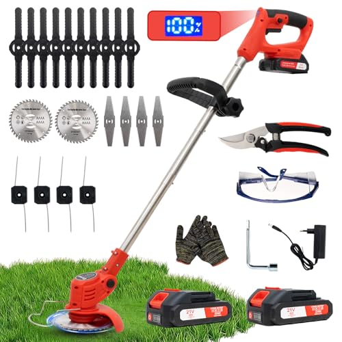 OUTIGO Decespugliatore a Batteria 800W con 2 Batterie e 4 Lame