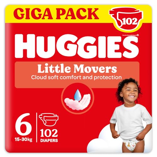 Huggies Pannolini Little Movers Taglia 6, 102 Pannolini